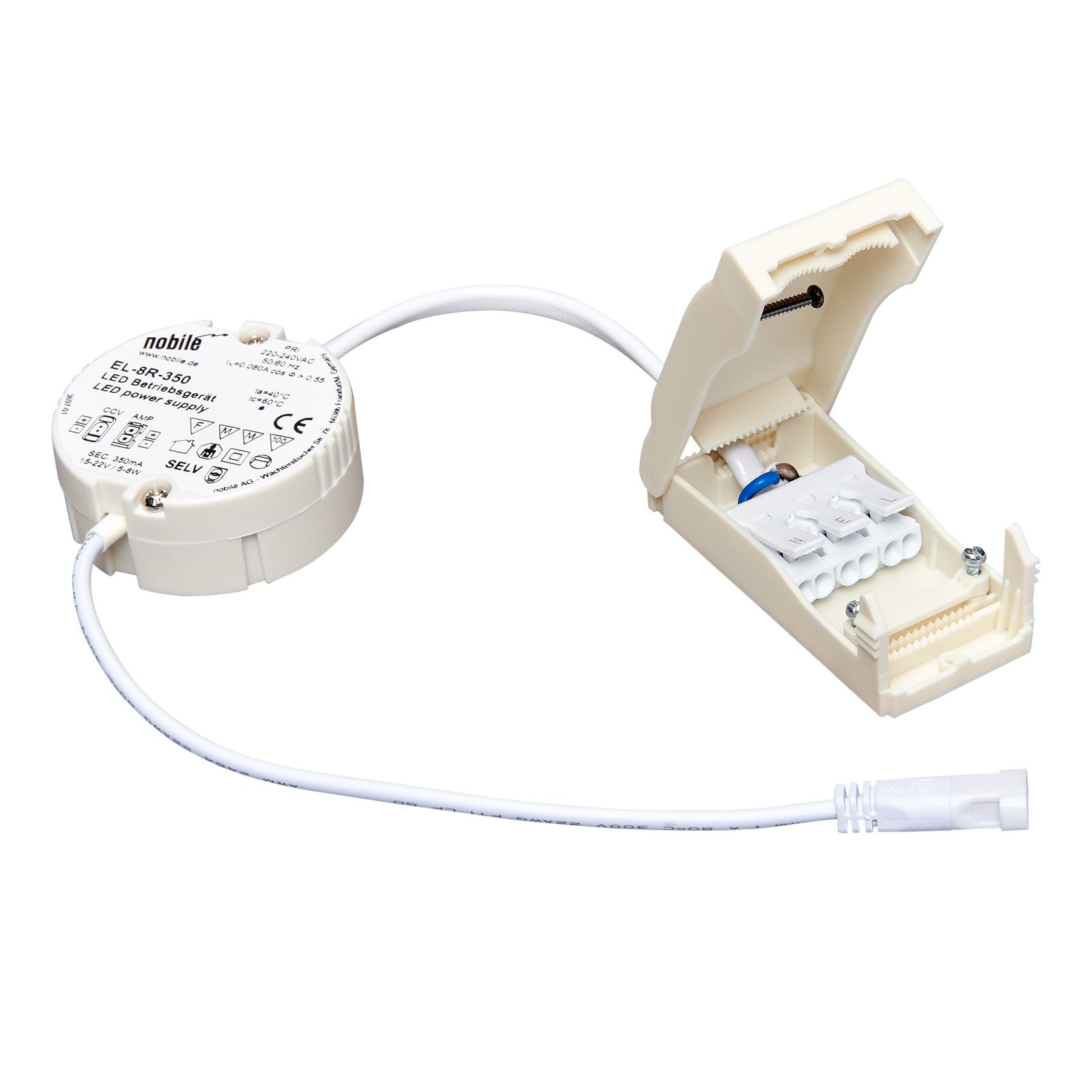 LED-Trafo 5-8W 350mA 22V IP20 Kstgeh dyn
