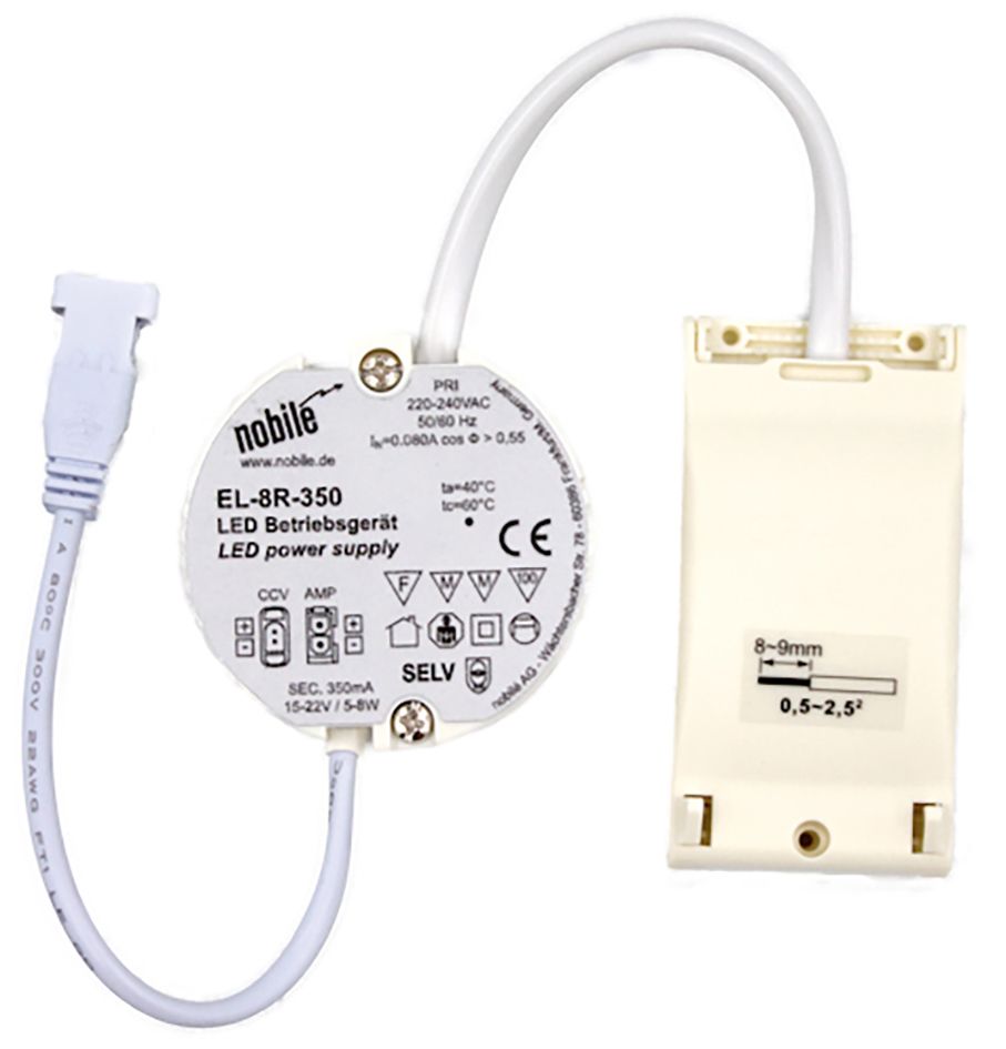 LED-Trafo 5-8W 350mA 22V IP20 Kstgeh dyn