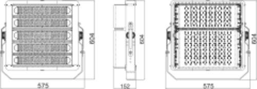 LED-Anbaustrahler 500W 4000K 67500lm Alu Konv sw mt 1LED IP65 Direktans