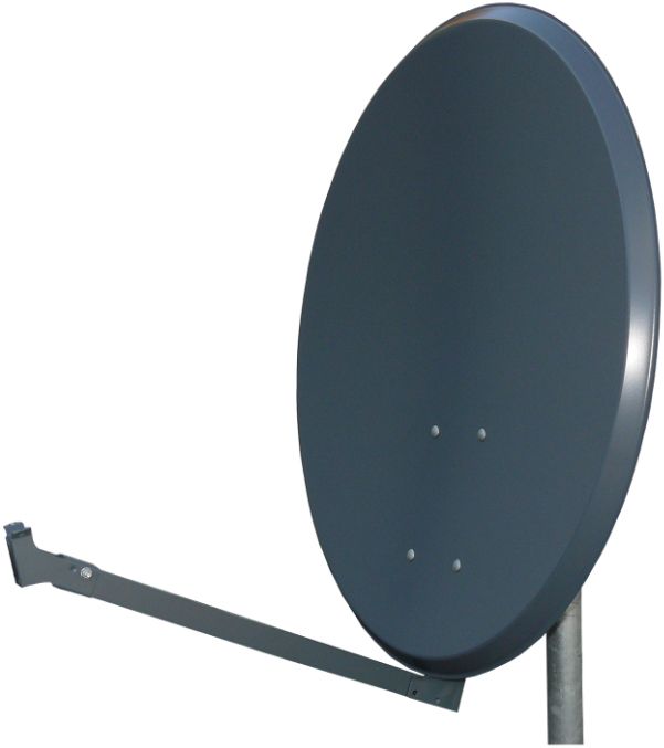 Satellitenantenne Alu Economyline 40mm graphit m.Masth offset ST m.Systemh
