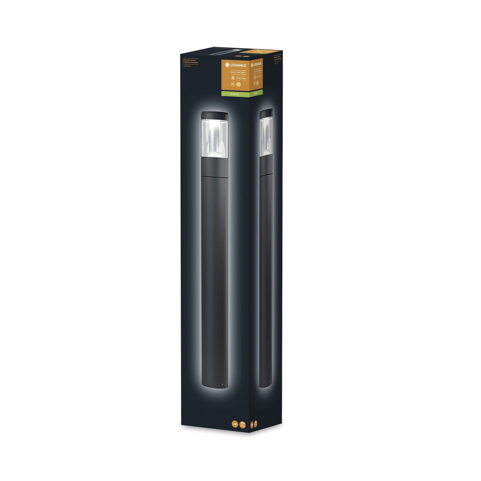 LED-Pollerleuchte 12W IP54 3000K 610lm graphit 1LED Alu Kst_tr