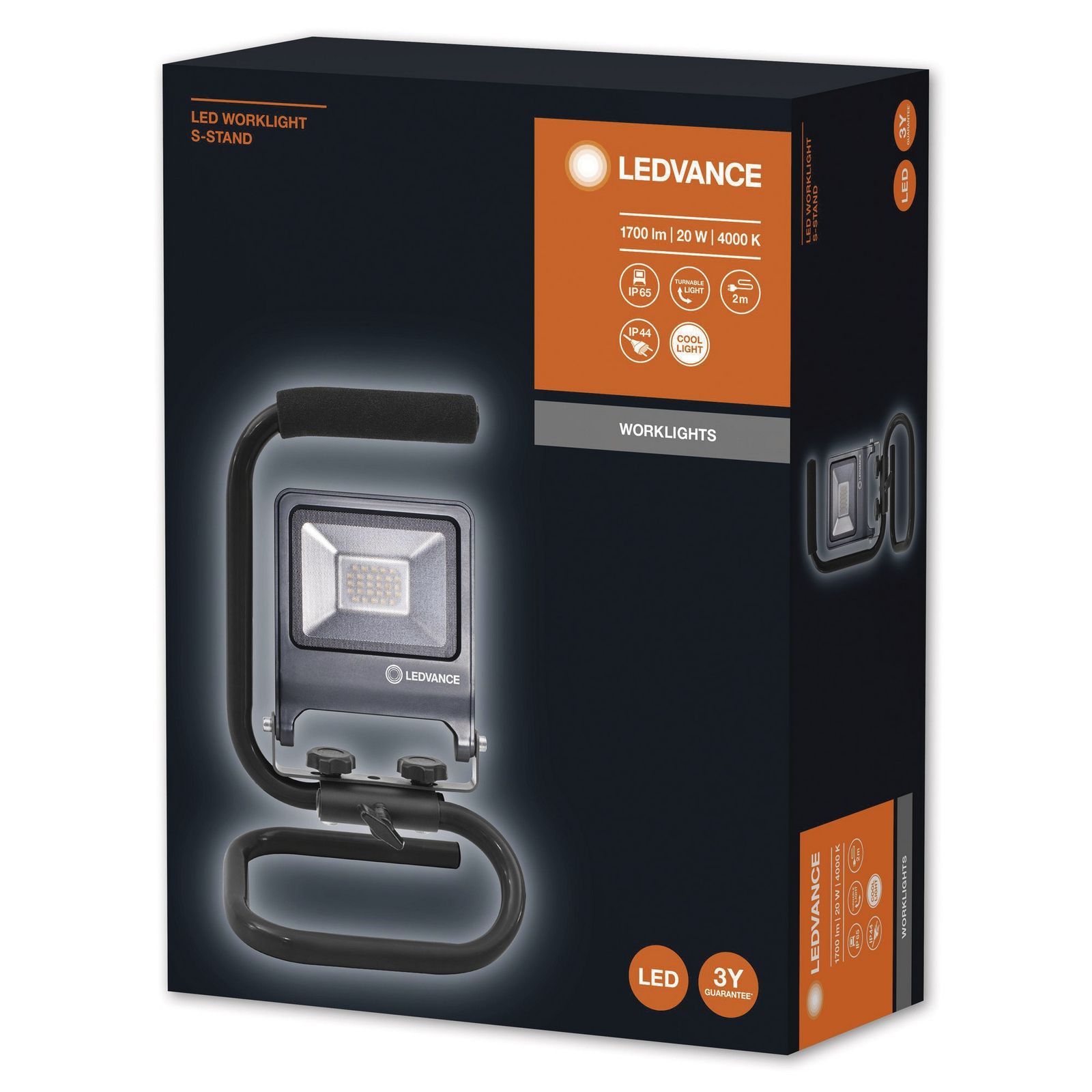 LED-Bauleuchte 20W IP65 4000K 1700lm Alu 1LED 220-240V m.LM