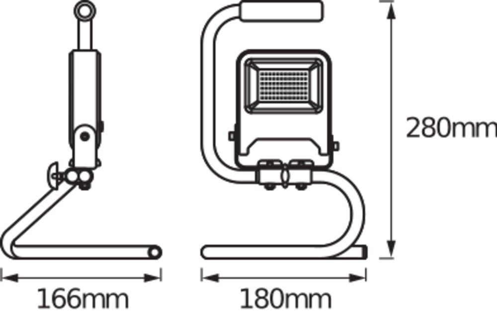 LED-Bauleuchte 20W IP65 4000K 1700lm Alu 1LED 220-240V m.LM