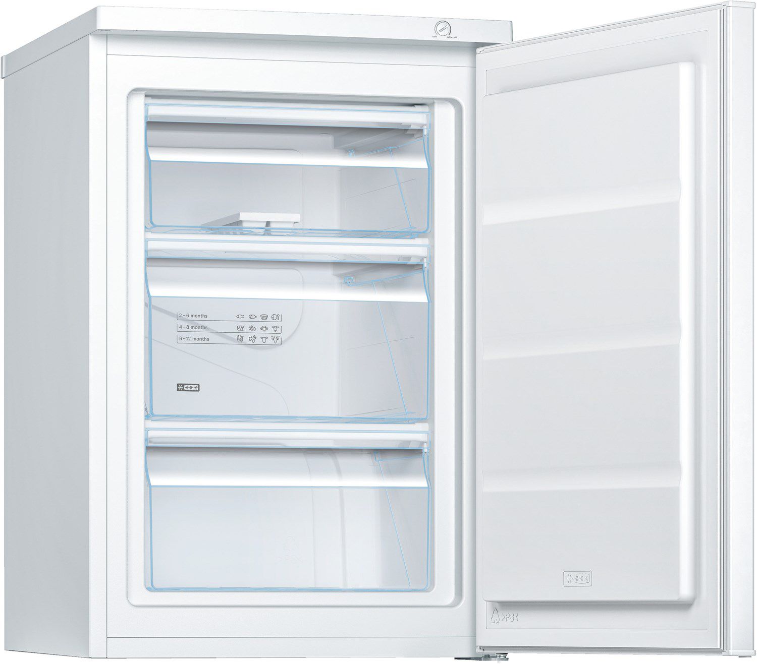 Tischgefrierschrank 82l E 164kwh 39dB ws 3Korb B560xH850xT580mm