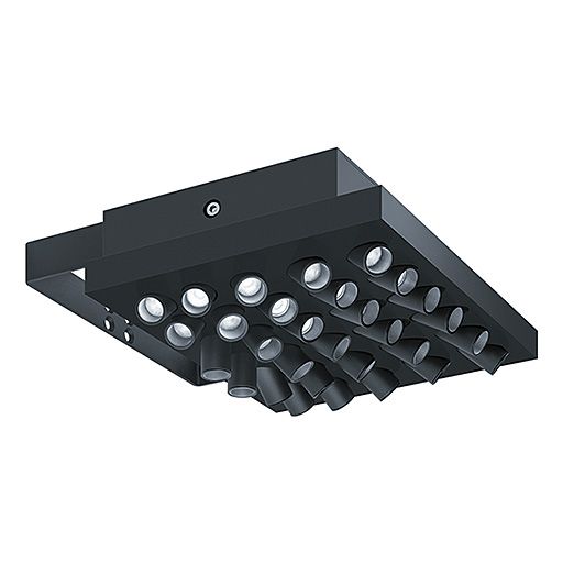 LED-Anbaustrahler 67W 3000K 4992lm Konv DALI Dimmung DALI 30LEDs Alu IP65 anth