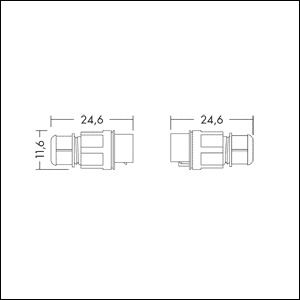 IP68-Anschluss Anschlussstecker sw 24,6mm