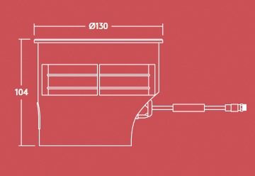 LED-Bodeneinbauleuchte 6W 3000K 350lm sw 220-240V LED nicht austauschbar 1LED