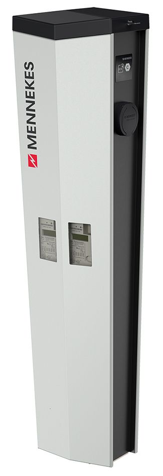 Ladesäule 22kVA 3ph AMEDIO 2f 22kW/Ladep IP54 353,4x1362x253,4mm Bodenbef ST IK10