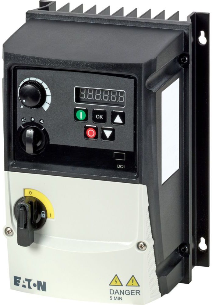 Frequenzumrichter lin=0,3 200-240V E3ph A3ph 500Hz 50/60Hz quad=0,37kW IP66 10%F