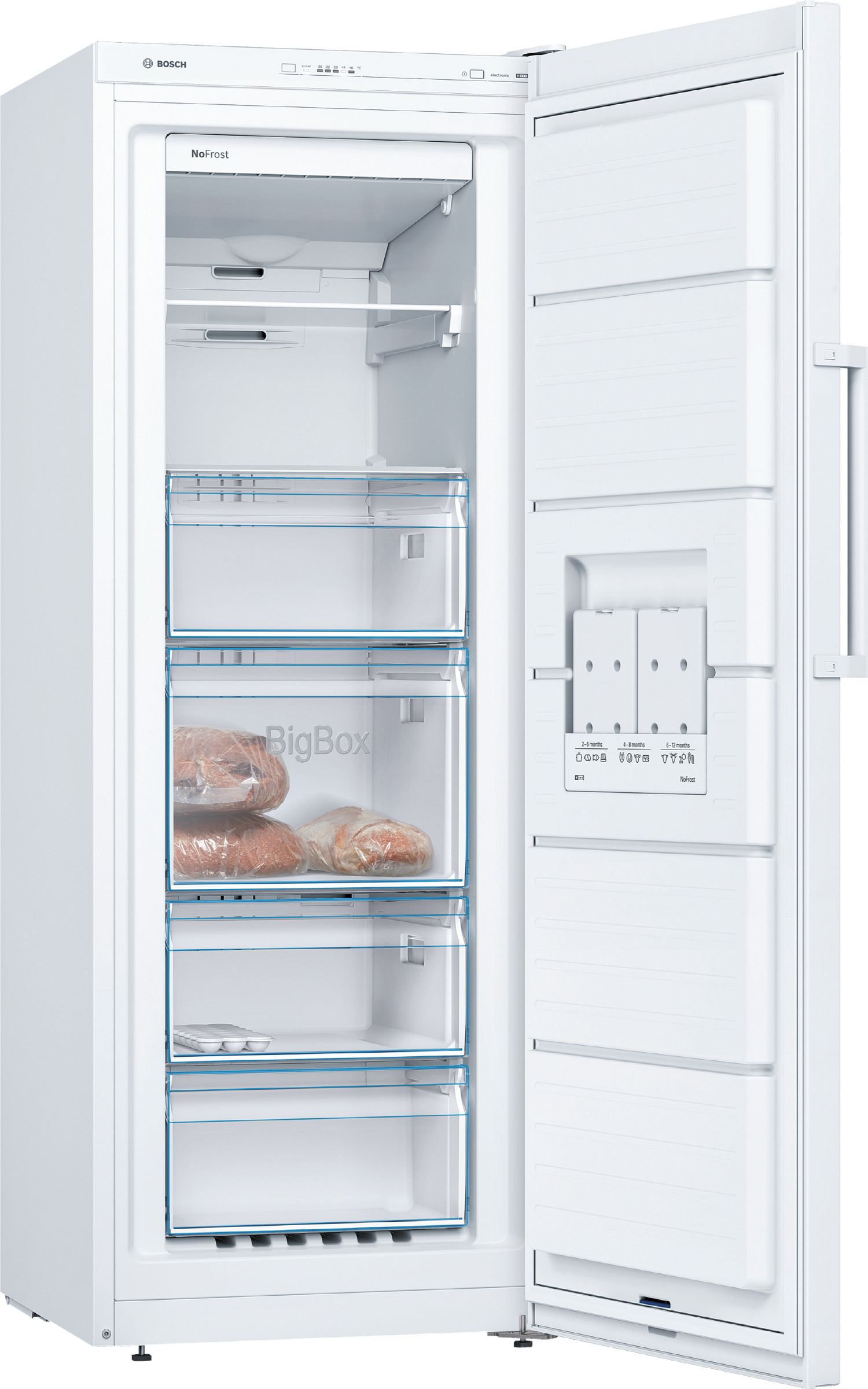 Gefrierschrank 200l E 221kwh 39dB ws NoFrost 6Korb B600xH1610xT650mm