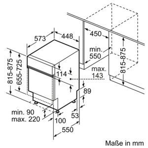 Geschirrspüler F edst integr B448mm 48dB 5prog BestKorb 815mm/m.Pl 9Gedecke