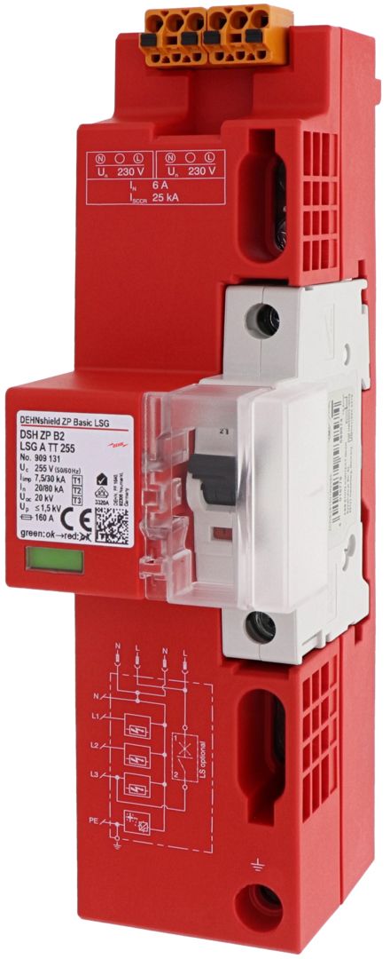 Kombi-Ableiter Sammelsch TN-S TT 230VAC 1,5kV 1TE 4p Netzform TN-S opt