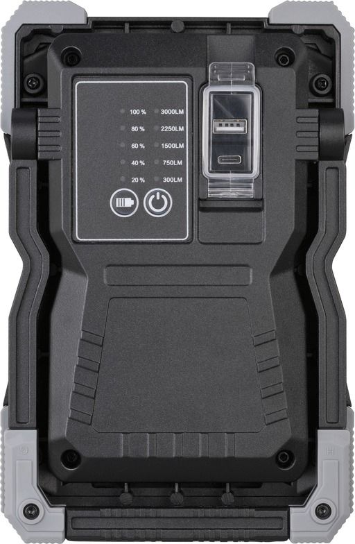 LED-Bauleuchte 30W IP65 RUFUS 6500K 1LED 3000lm Alu 7,4V m.LM
