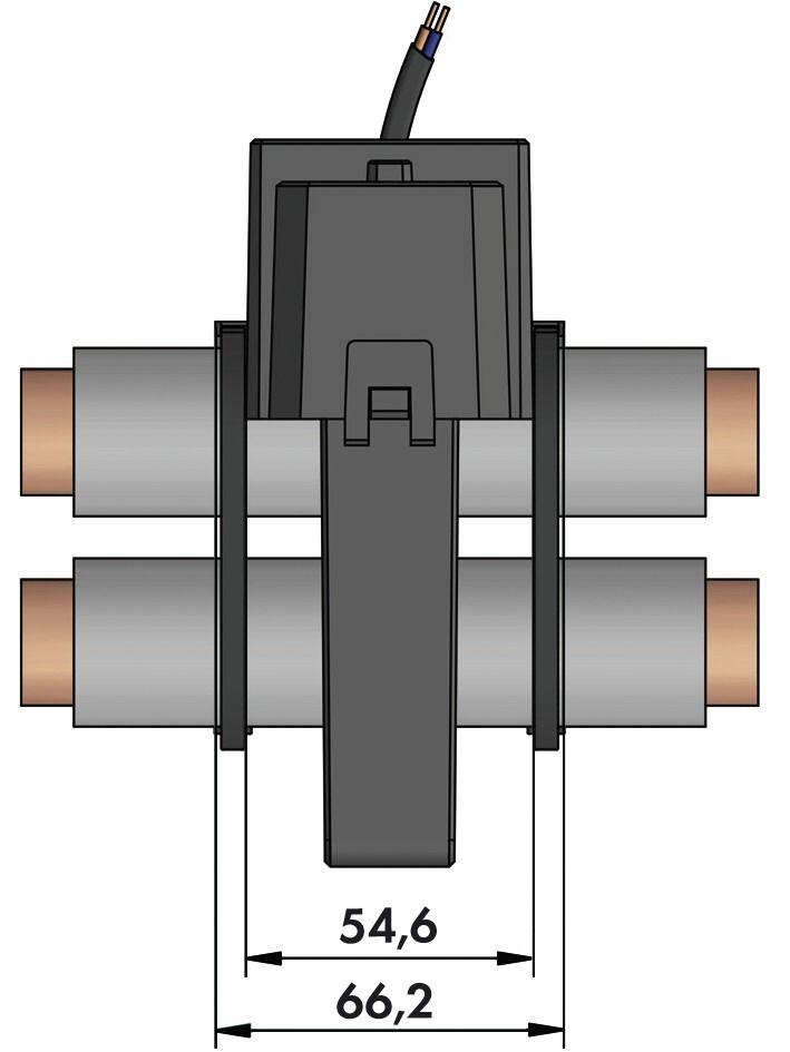 Kabelumbaustromwandler Kl=0,5 600A/1A 0,5VA m.Berührungss Schnappbef