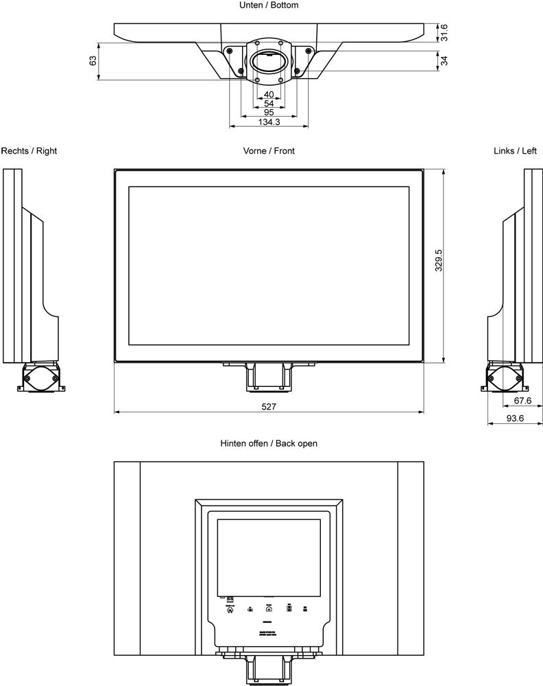 Touchscreen Farbe DC 19,2-28,8V