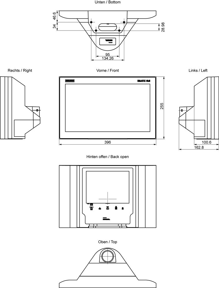 Touchscreen Farbe DC 19,2-28,8V