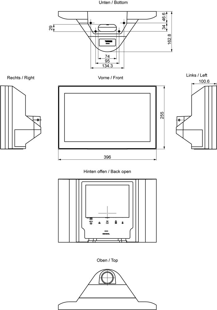 Touchscreen Farbe DC 19,2-28,8V