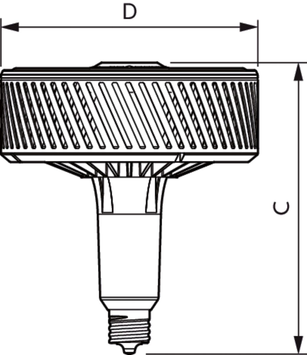 LED-Lampe E40 TrueForce 140W 4000K ws AC 20000lm 120° Ø250x290mm 220-240V