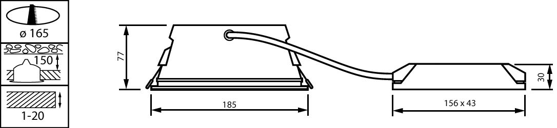 LED-Einbaustrahler 9,8W PerfectFit 4000K 1100lm Konv 1LED Alu IP20 ws mt