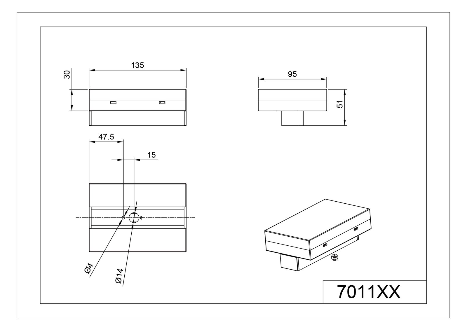 Mitteleinspeisung DUOLINE ws 90mm