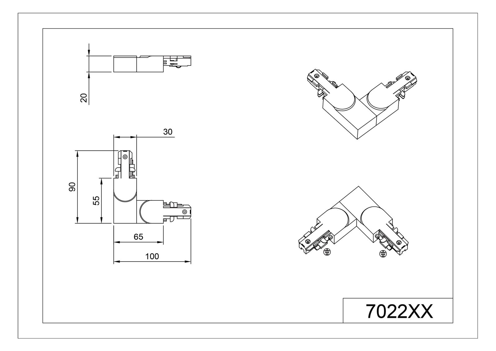 Kupplung/Verbinder L DUOLINE ti 90mm titan