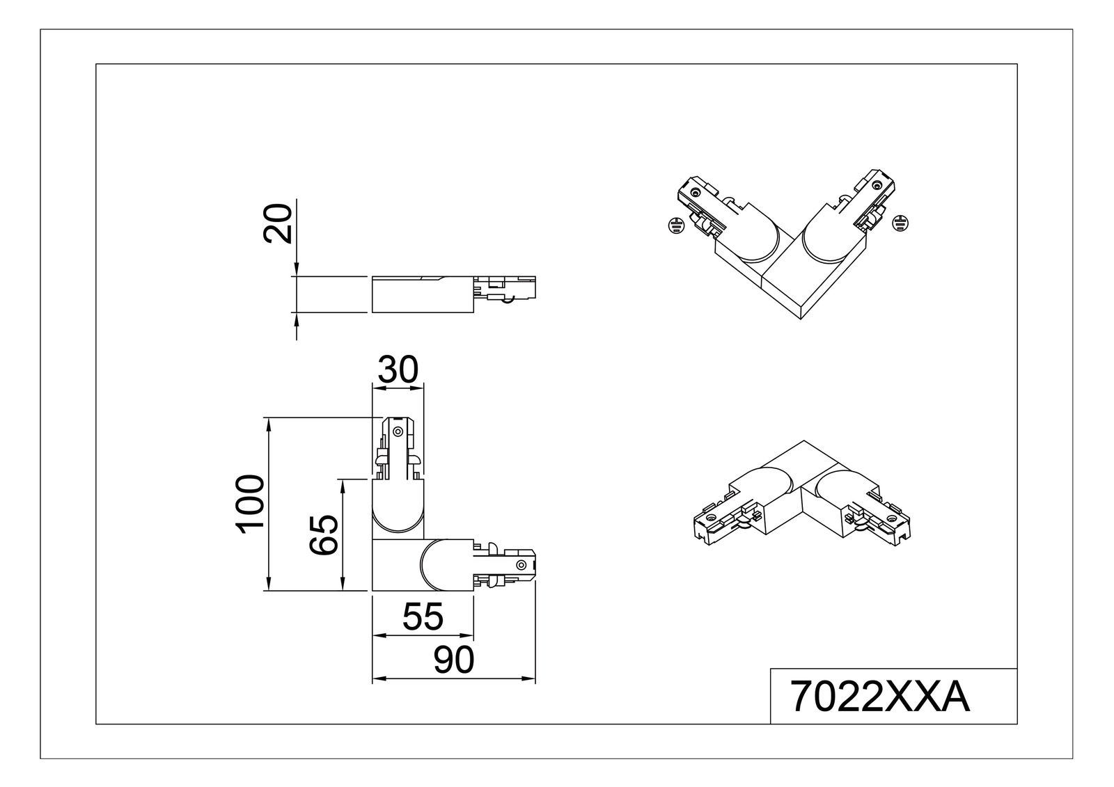Kupplung/Verbinder L DUOLINE ti 90mm titan