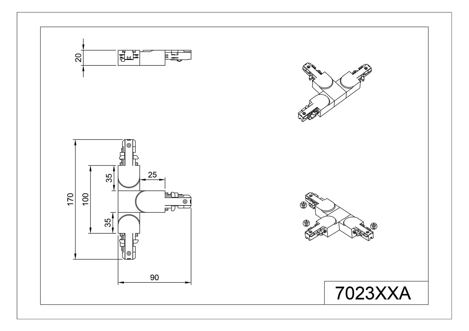 Kupplung/Verbinder T links ti 90mm