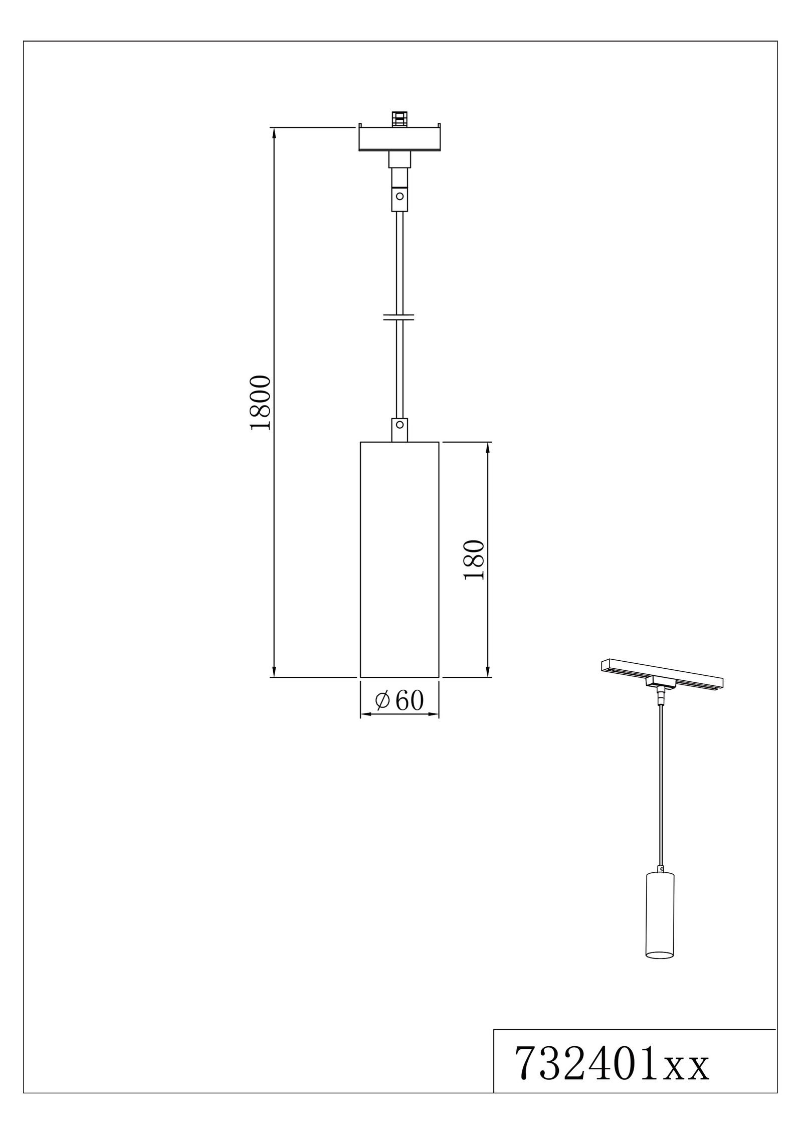 LED-Pendelleuchte 25W MARLEY ni GU10 sym IP20 1LED LED austauschbar Ø60mm