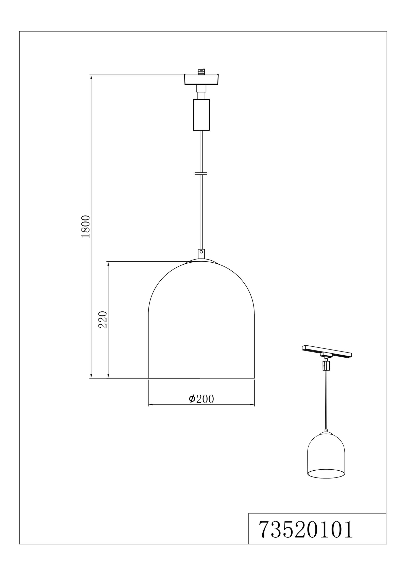 LED-Pendelleuchte 25W ONTARIO E14 sym IP20 1LED LED austauschbar Ø200mm