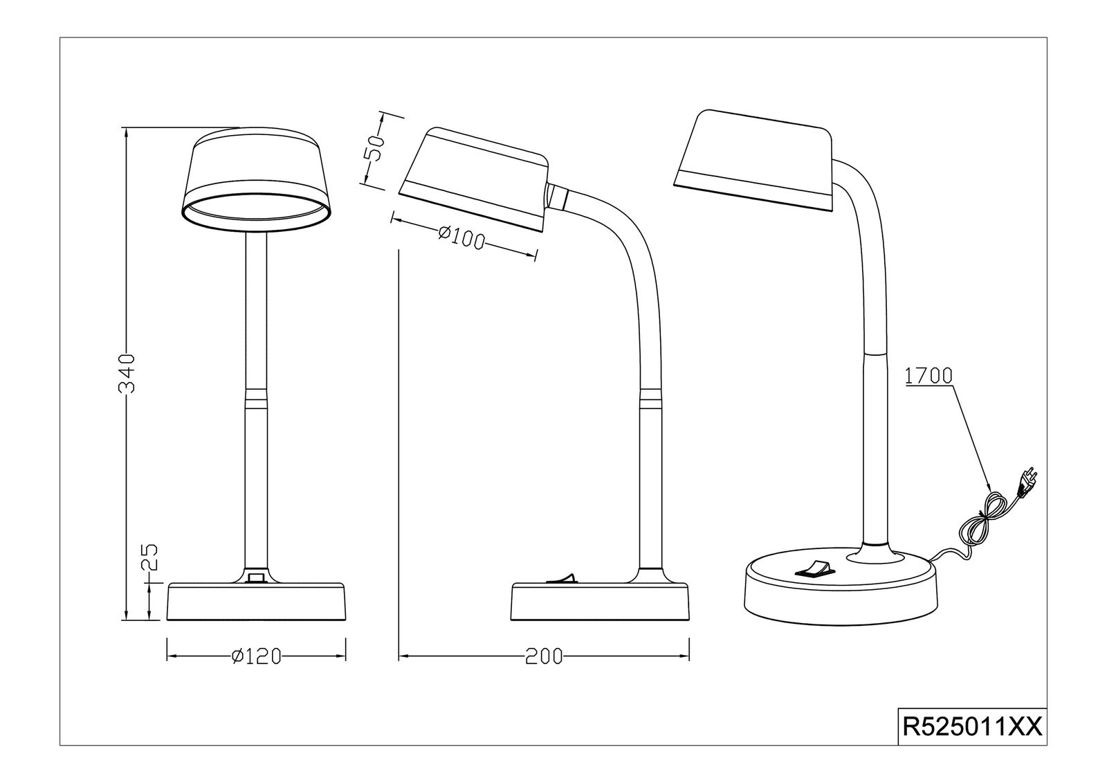 LED-Wohnraumleuchte 4,5W KIKO 3000K 1LED 300lm Konv sw elektr.Trafo m.Schalter