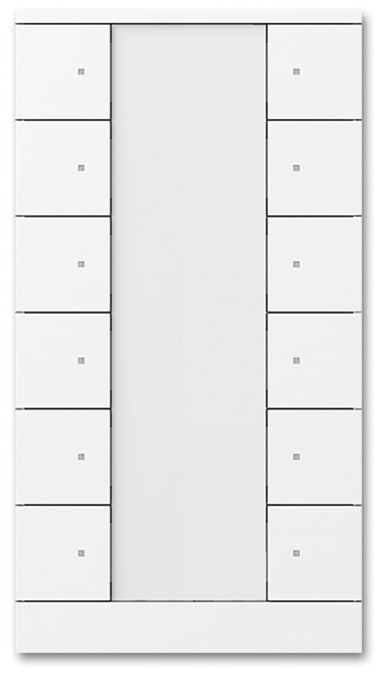 Tastsensor KNX UP alu-si mt 12f 12pkt aluminium-silber Mit Busankopplung