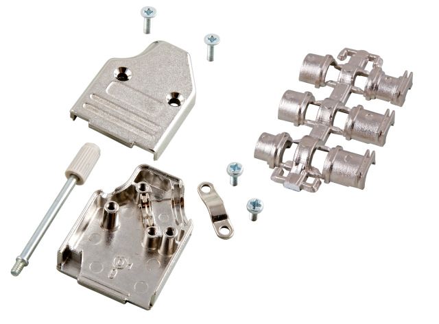 D-Sub-Haube 25p Metall Schraube zweiteil Teilbar