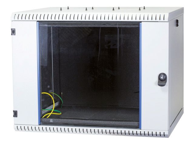 Netzwerkgehäuse ST 500mm 9HE vo 19Zoll 482,6mm(19) IP40 pulverbesch m.Festrahm