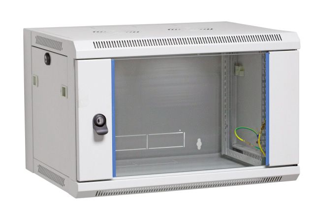Netzwerkgehäuse ST 450mm 12HE vo 19Zoll 482,6mm(19) IP20 pulverbesch m.Festrahm
