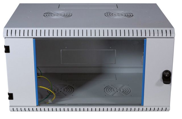Netzwerkgehäuse ST 400mm 12HE vo 19Zoll 482,6mm(19) IP20 pulverbesch m.Festrahm