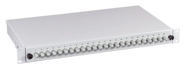 LWL-Patchpanel 6f ST 1HE OM2 m.Pigtails 19Zoll max:6f