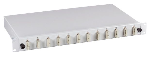 LWL-Patchpanel 12f SC-D 1HE OS2 max:12f 19Zoll