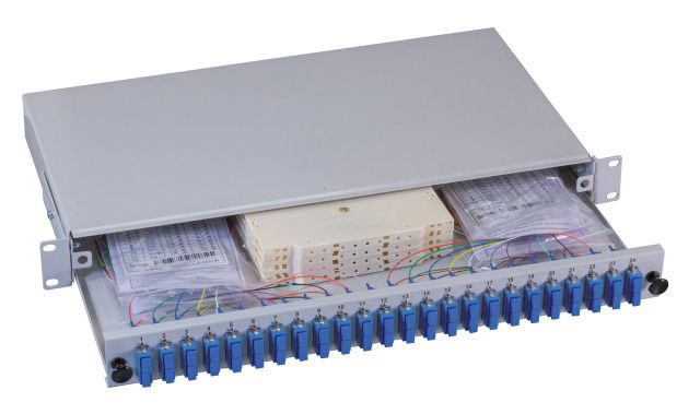 LWL-Patchpanel 24f SC-D 1HE OS2 19Zoll m.Pigtails max:24f