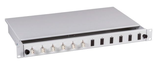 LWL-Patchpanel 24f LC-D 1HE OM4 19Zoll m.Pigtails max:24f