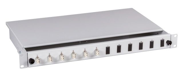 LWL-Patchpanel 24f LC-D 1HE OM1 19Zoll m.Pigtails max:24f