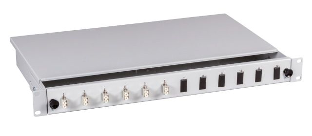 LWL-Patchpanel 24f LC-D 1HE LC OM2 19Zoll m.Pigtails max:48f