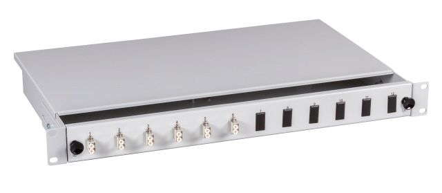 LWL-Patchpanel 12f LC-D 1HE LC OM4 19Zoll m.Pigtails max:24f