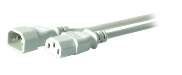 Netzanschlussleitung 3m 3x1qmm 10A gr 0-70°C Gerätestecker (IEC 60320)