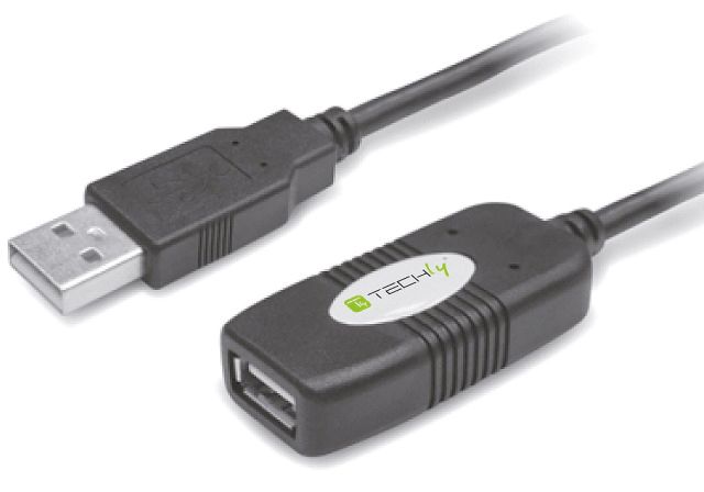 USB-Kabel 10m USB-A Buchse Stecker 4p