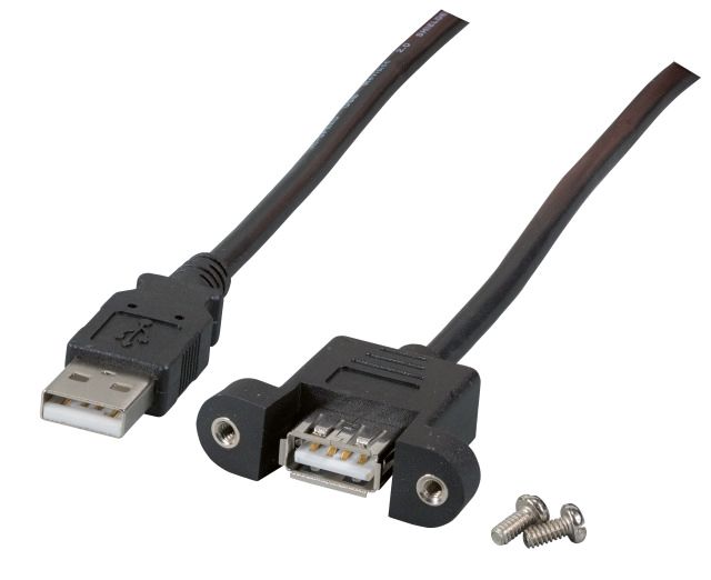 USB-Kabel 1m USB-A Stecker Buchse 4p