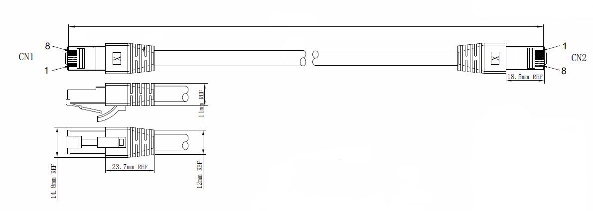 Patchkabel Cat8.1 (IEC) 5 S/FTP RJ45 5m AWG24 ge