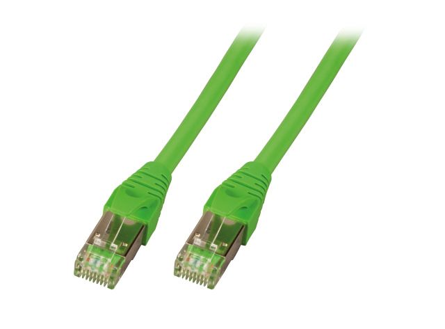 Patchkabel Cat5E 15m gn SF/UTP RJ45 AWG26