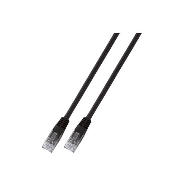Patchkabel Cat6 1m sw U/UTP RJ45 AWG24