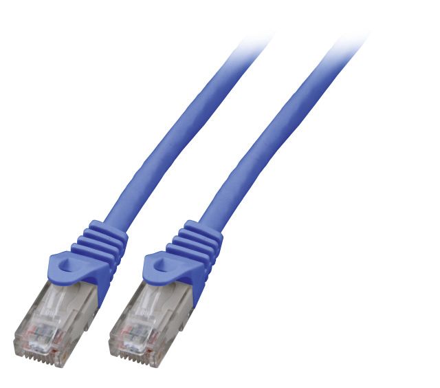 Patchkabel Cat5E 15m bl U/UTP RJ45 AWG24