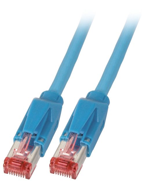 Patchkabel Cat6A 0,5m bl S/FTP RJ45 AWG26